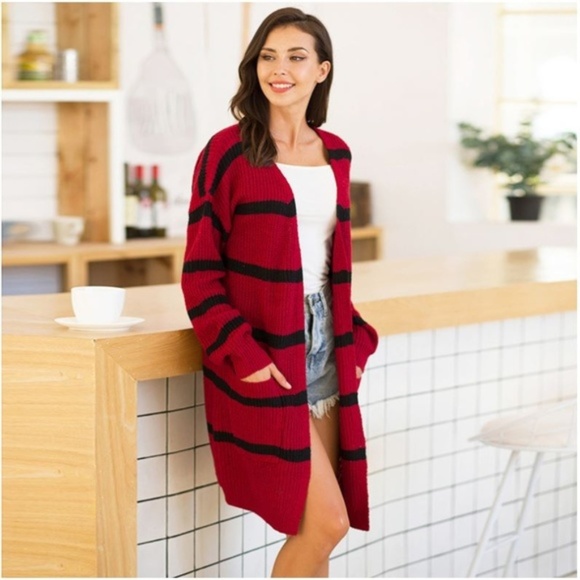 Knit Wool Open Front Cozy Cardigan Sweater XL - Picture 4 of 8